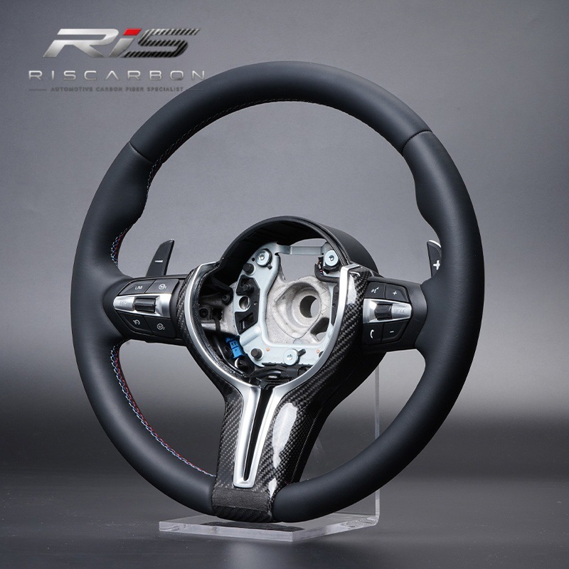Carbon fiber steering wheel cover compatible with BMW F30F10F11F07F16F20F25F48F01E70E71