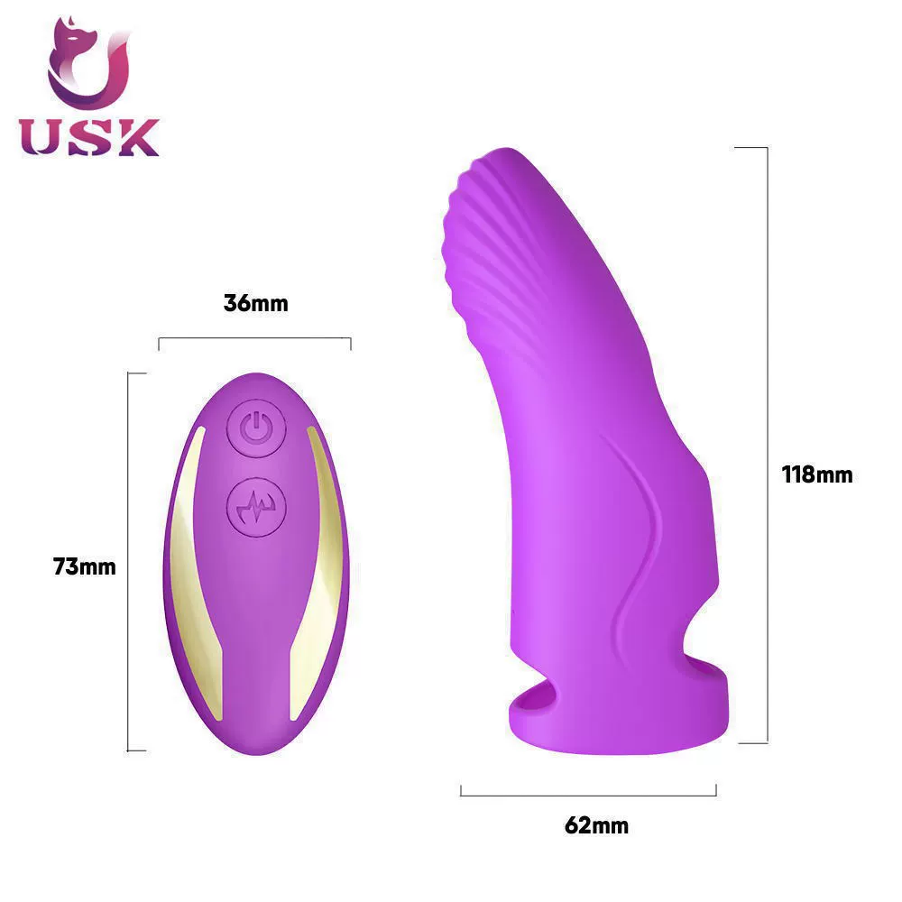 USK-V08USB набор пальцев с зарядкой, беспроводной пульт управления, женский оргазм эротический массаж для взрослых