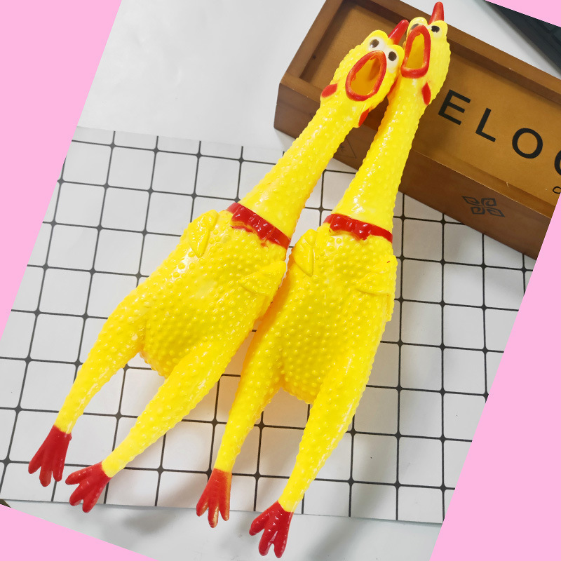 Large miserable chicken vinyl called Screaming Chicken/vent chicken whole person trick creative sound funny toy manufacturer