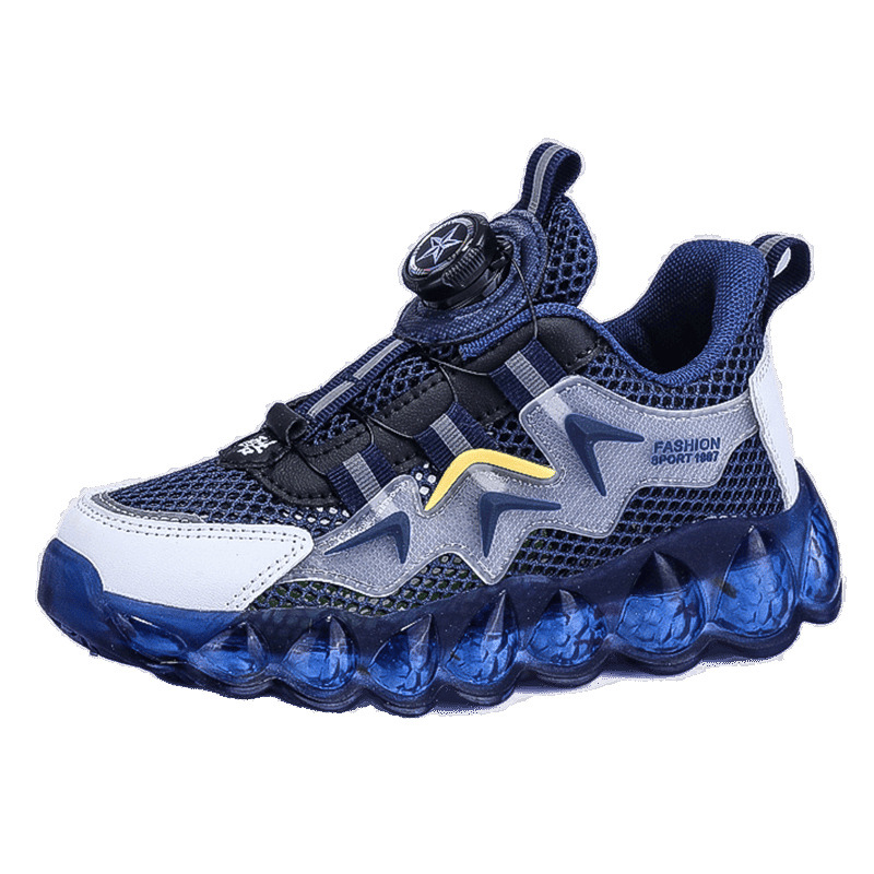 Zapatos para niños 2025 nuevos zapatos deportivos para niños de verano de una sola red, transpirables, antideslizantes y desodorantes, zapatos de red para correr para niños