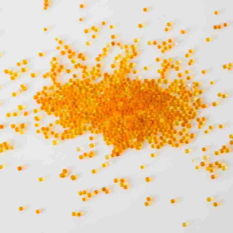 Desecante de silicona que cambia de color naranja anime placa periférica Barra de onda que absorbe la humedad perlas a prueba de humedad OPP que cambia de color