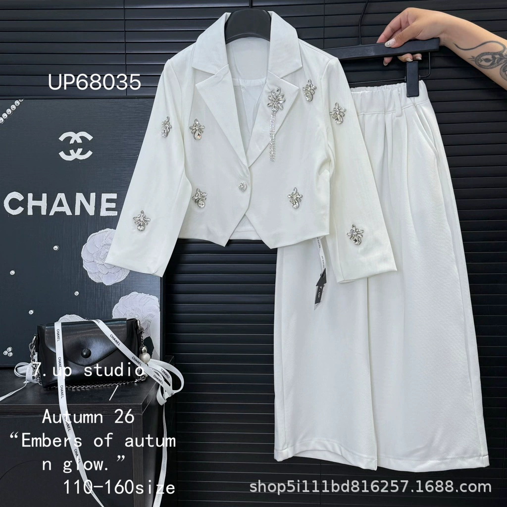 Детский костюм для девочек Lipei, модный костюм with стразами, размеры 110-160, осень 2026