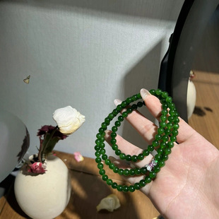 Jin Yutang Xinjiang Hotan Jade Ice Bottom Cat's Eyes Ice 6mm Beer Bottle Bottom Color high quality at First Sight
