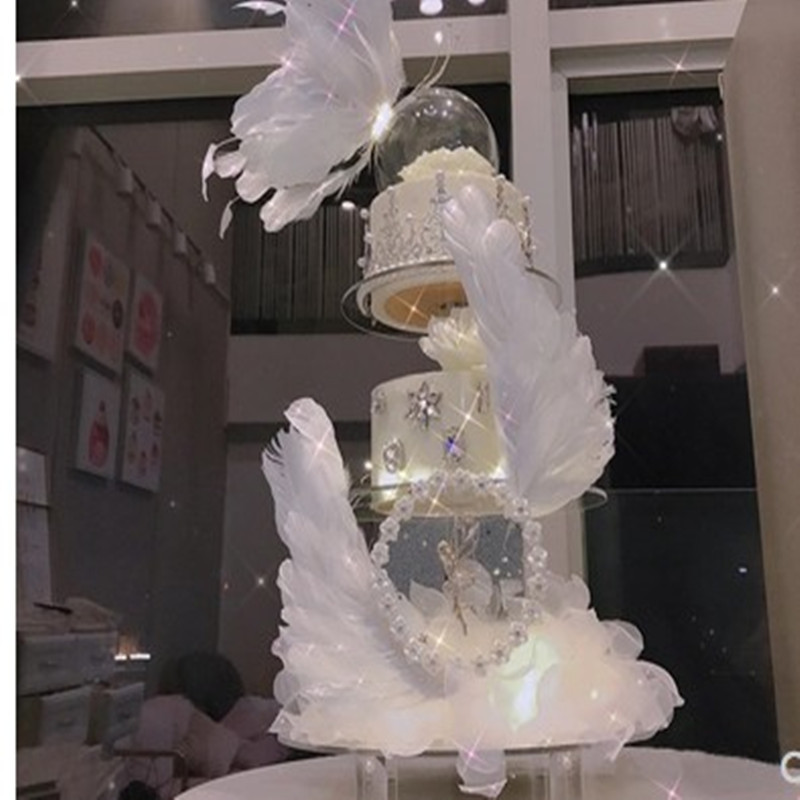Net Red Feather Cake Decoration Manufacturer Feather Cake Account…