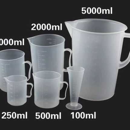 Пластиковая мерная чашка 50 100 250 500 1000 2000 3000 5000 мл с пластиковым стаканом
