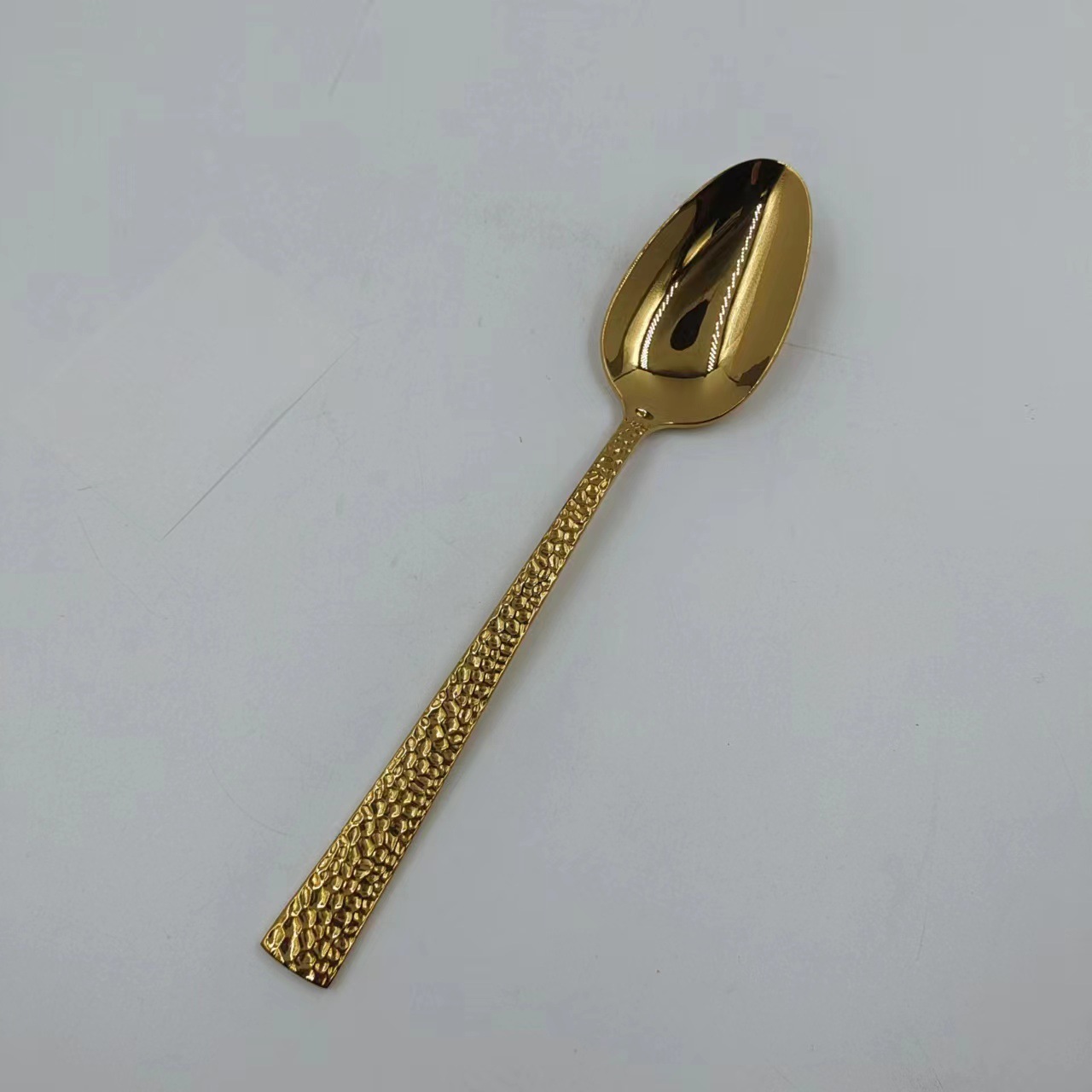 Patrón de martillo Mia cuchara de comida principal/champán oro 5 piezas a partir de cabello