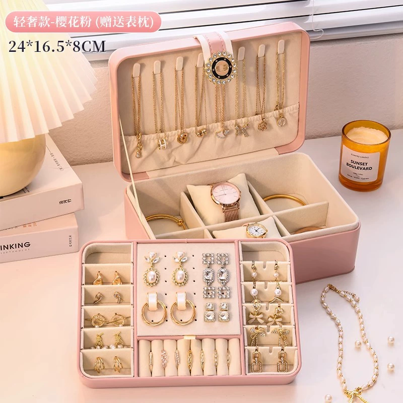 Jewelry Storage Box — High-End Multi-Compartment Organizer, Compact 9‑Cell Ring & Multi‑Slot Case