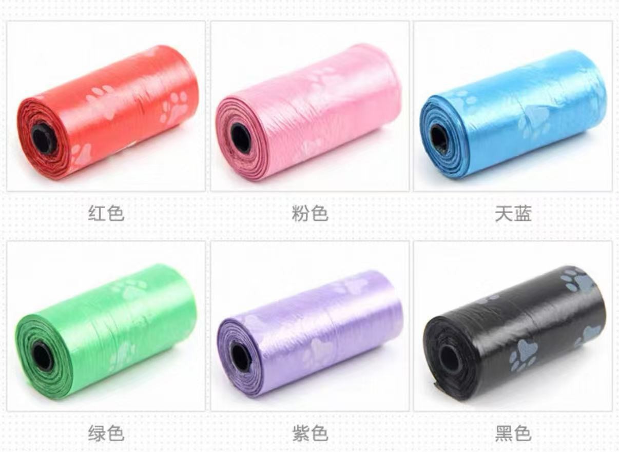 Bolsas para excrementos de mascotas, bolsas para arena de mascotas, suministros para limpieza de excrementos de gatos, bolsas para recoger excrementos al aire libre, fábrica mayorista, perros.