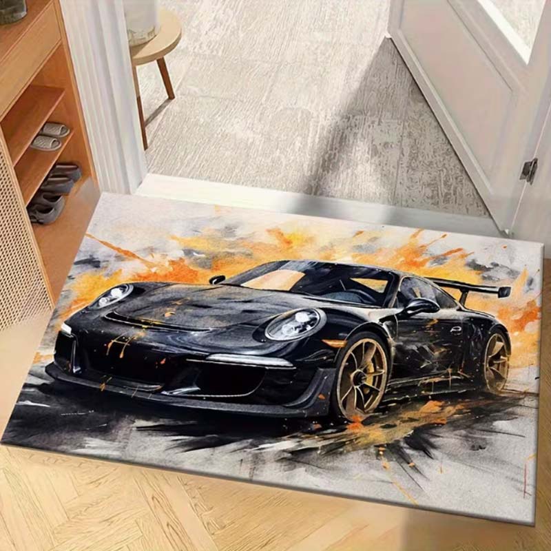 Cross-Border Amazon American-Style Cool Car Diatomaceous Earth Floor Mat Bathroom Water-Absorbent Quick-Dry Foot Mat Entryway Dirt-Resistant Door Mat