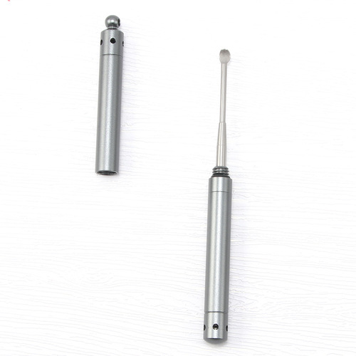 Stainless steel double-headed ear scoop portable storage ear scoop spring spiral ear cleaner ear picking tool ear picker
