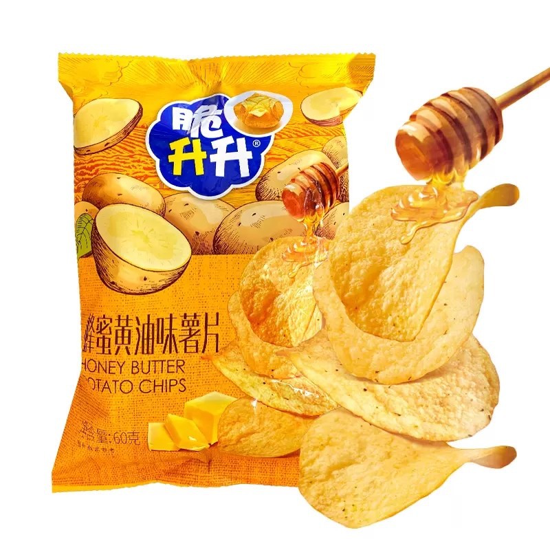 크리스피 스파이시 감자칩 허니버터맛 60g 감자튀김 얇게 썬 감자칩 스낵 도매