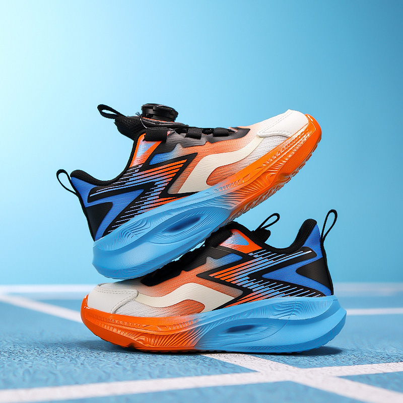 Zapatos para niños 2025 otoño nuevos zapatos de malla para niños botones de botón para estudiantes de primaria zapatos de carreras casuales para niñas