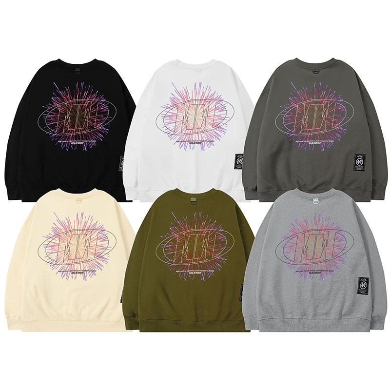 Men's Clothing round neck pullover sweatshirt original Dongshankou design couple style heavyweight high street Japanese style_voghion.com