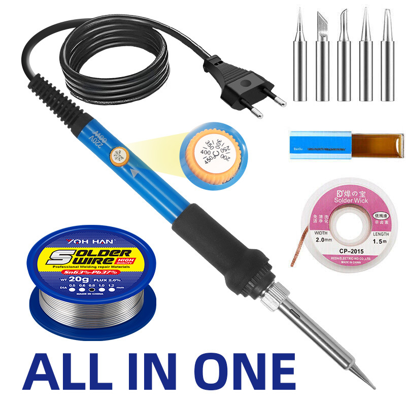 Fabricantes mayoristas transfronterizos temperatura constante hierro de soldadura ajustable conmutación de temperatura temperada pluma de soldadura mantenimiento kit de herramientas de soldadura