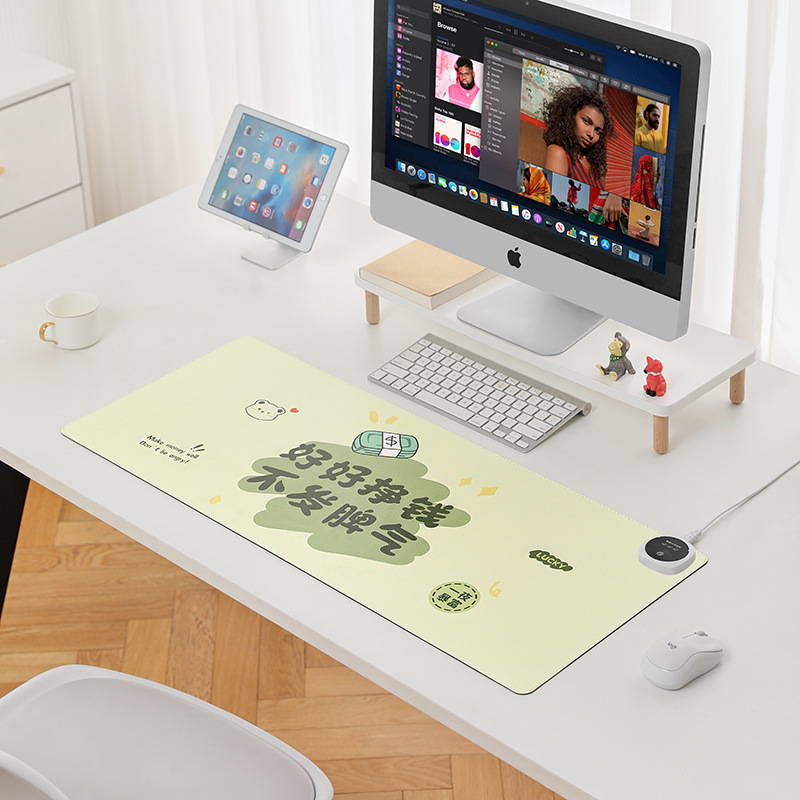 almohadilla de ratón de calefacción de oficina super grande computadora de escritorio impermeable almohadilla de mesa de calefacción dormitorio de estudiantes escribiendo tareas almohadilla de mesa caliente
