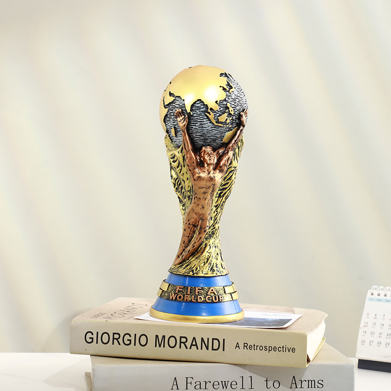 2024 Copa del Mundo Hércules 1: 1 modelo de trofeo de equipo nacional Messi Ronaldo decoraciones de fútbol adornos