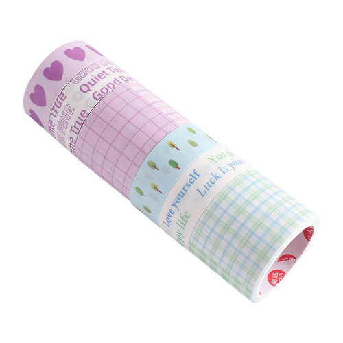 Yida Culture Grid Control Washi Tape Cross-border Accounting Tape 6 Pack Set DIY Life Decoration Stickers