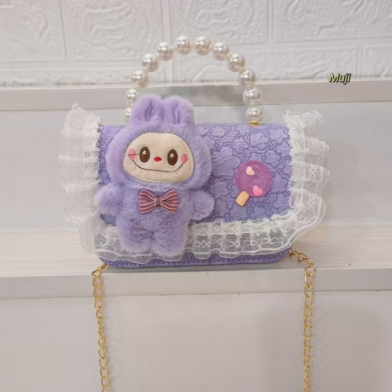 Otoño e invierno nuevos bolsos para niños lindos bolsos de piel de felpa accesorios bolsos de princesa celebridades de Internet bolsos de moda para niñas