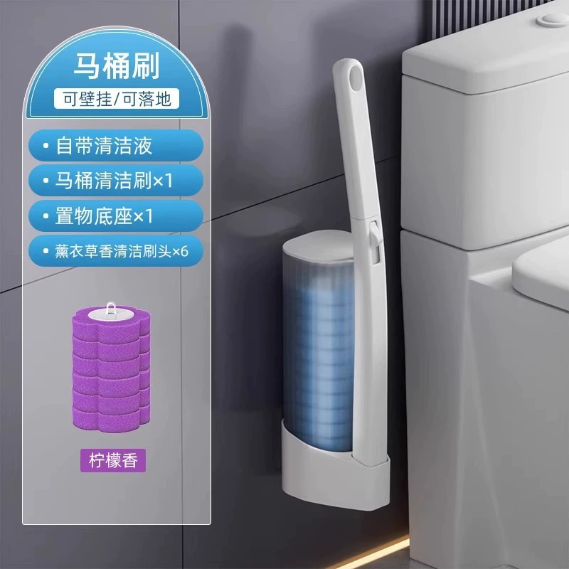 Disposable toilet, changeable brush, hygienic set