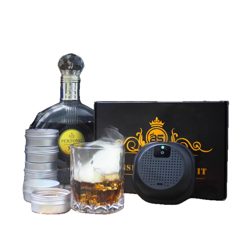 (BS) 热卖调酒器套装威士忌鸡尾酒吸烟者套装电动烟熏枪酒吧鸡尾|undefined