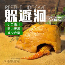 爬宠仿岩石躲避洞穴 蝎子昆虫守宫蛇苗多宠通用 树脂造景躲避屋