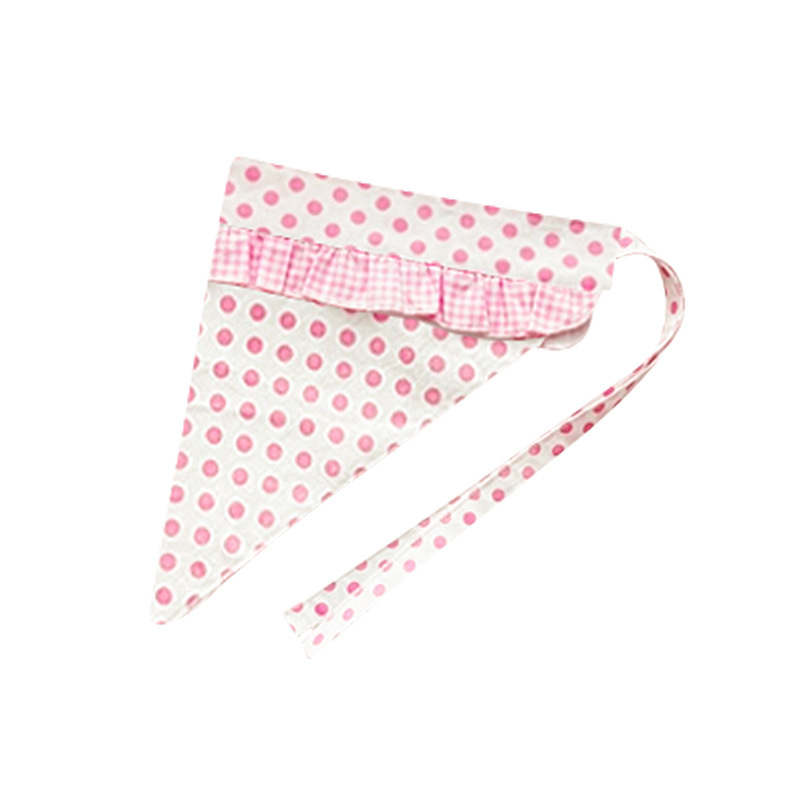 新しい甘いピンクの小さなシェフエプロンセット女の子防汚エプロンピンク水玉模様ケータリング作業エプロン|undefined