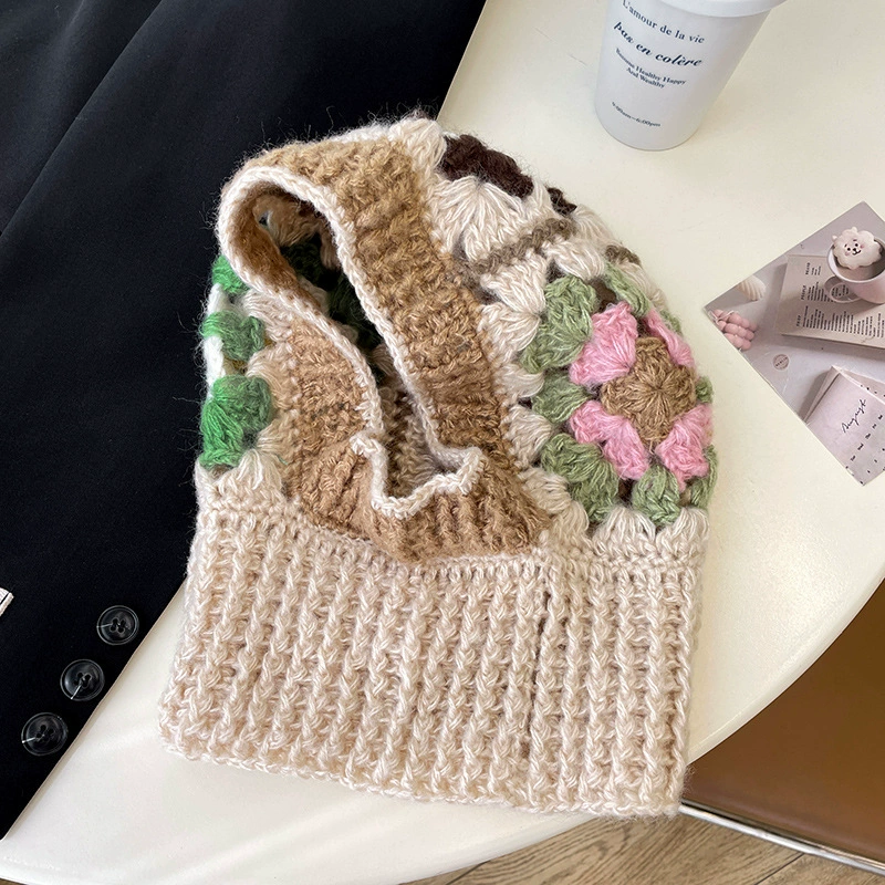 Зимняя crochet handmade, теплая вязанная шерстяная шарф, корейский стиль