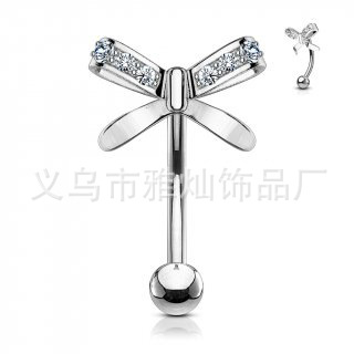 Piercing with bow stainless steel, 3mm