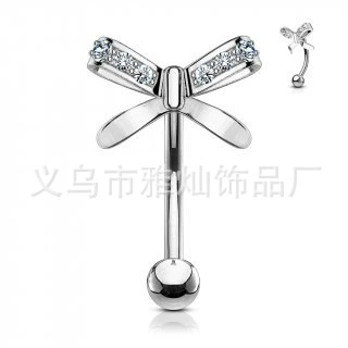 Piercing with bow stainless steel, 3mm