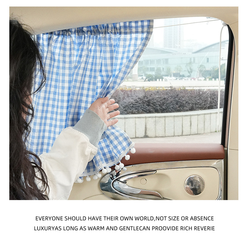 Cartoon Car Sunshade Side Curtain Summer Universal Car Sunshade Bear Cotton Car Sun Protection and Heat Insulation Curtain