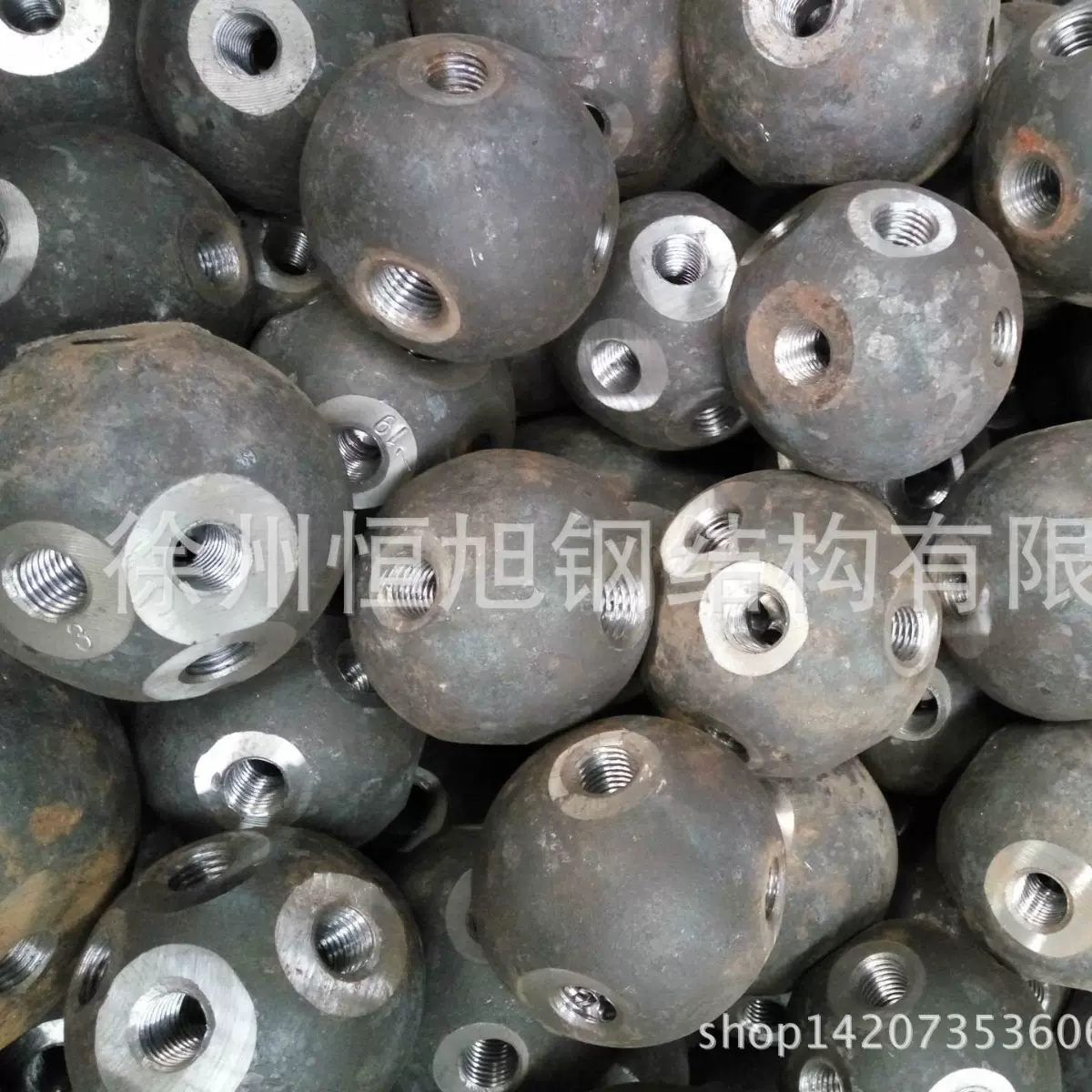 大跨度钢结构螺栓球网架厂家专业生产锥头球高强度防腐抗压强钢构