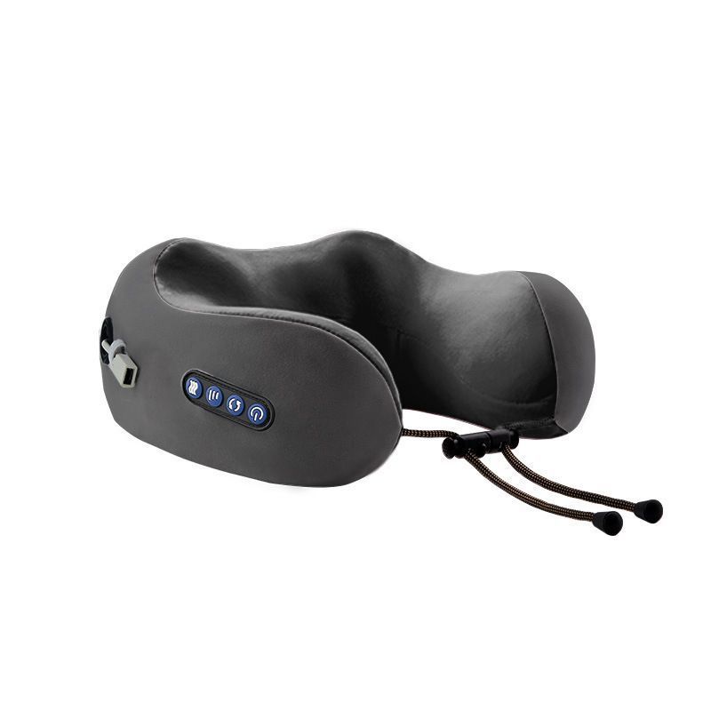 Almohada multifuncional para el cuello con imitación de amasamiento manual, para el hogar, el coche y los viajes, almohada en forma de U con masaje y calefacción eléctrica.