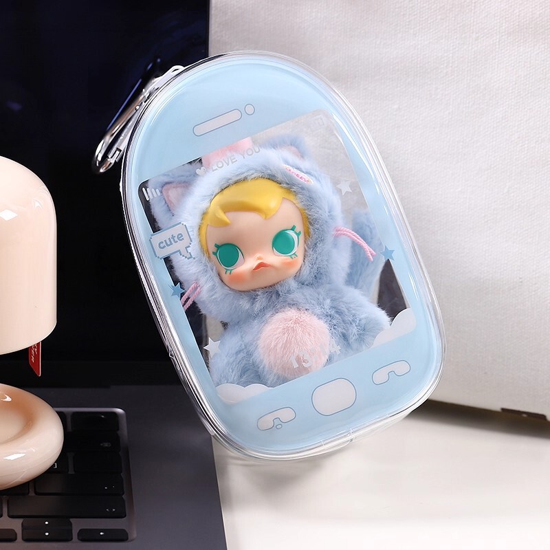 baby molly口袋朋友娃包搪胶手办挂件防尘收纳遛娃包15cm痛包pvc|undefined