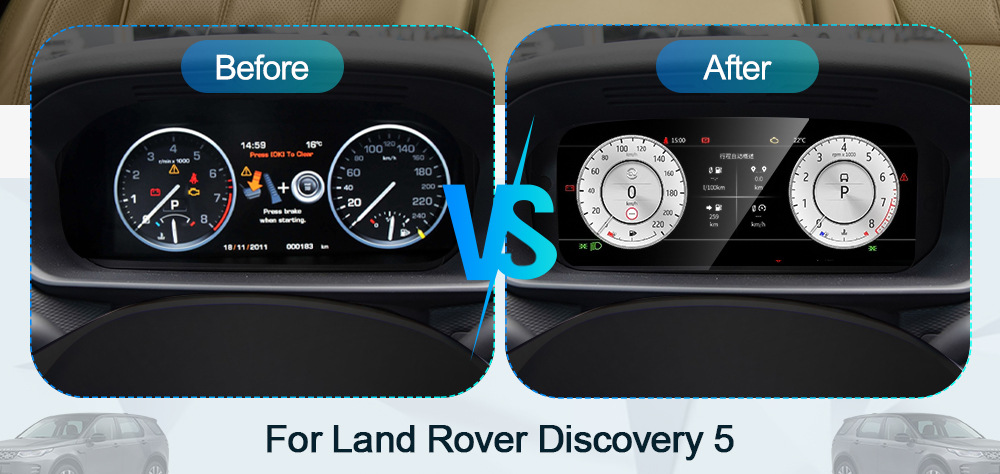 Suitable for Land Rover Range Rover Evoque Discovery 4 Lcd Instrument Upgrade Modification Car Speed and Fuel Gauge Dashboard