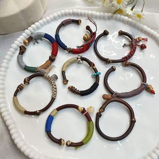 Woven Chinese Style Xizang Caulis Caulis Caulis Handmade Bracelet Bracelet Retro Xizang Style Bracelet Rope Bracelet Opening Chinese Style