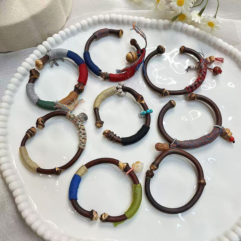 Woven Chinese Style Xizang Caulis Caulis Caulis Handmade Bracelet Bracelet Retro Xizang Style Bracelet Rope Bracelet Opening Chinese Style