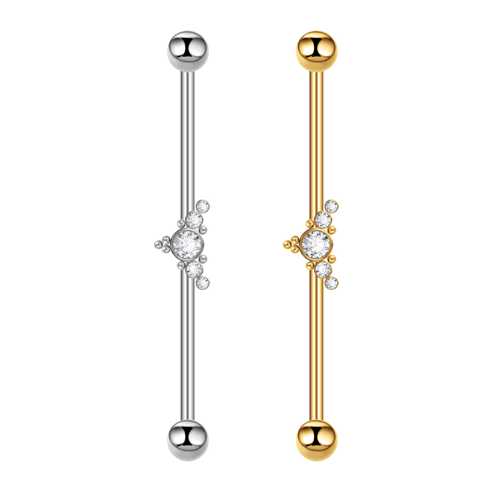 Zirconium, earrings, piercing, (Cross-border trading), wholesale