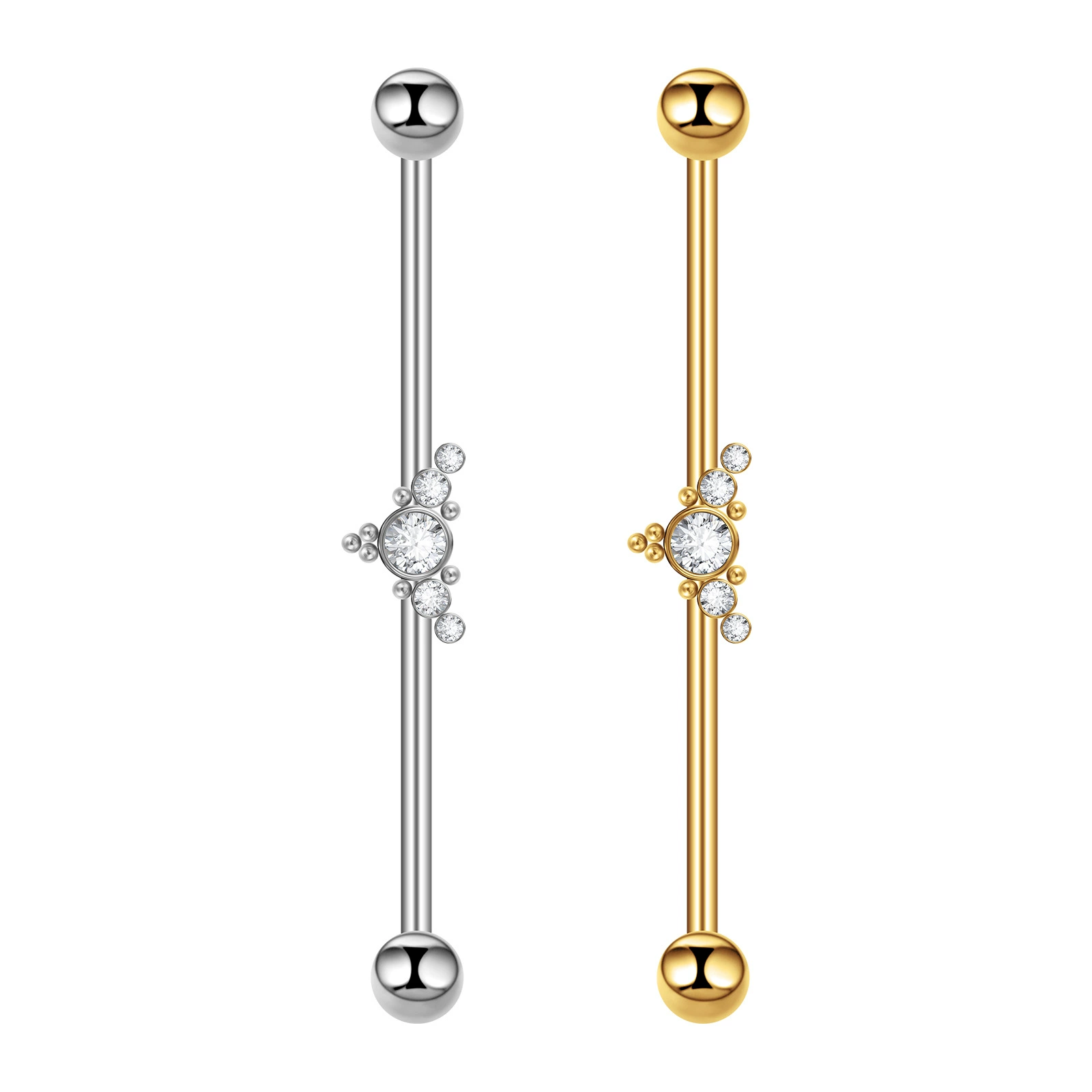 Zirconium, earrings, piercing, (Cross-border trading), wholesale