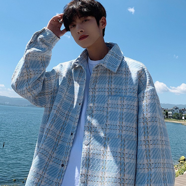 Moda 2024 nueva chaqueta de fragancia pequeña para hombres otoño nueva versión coreana de la chaqueta de pareja suelta de alta gama de nicho