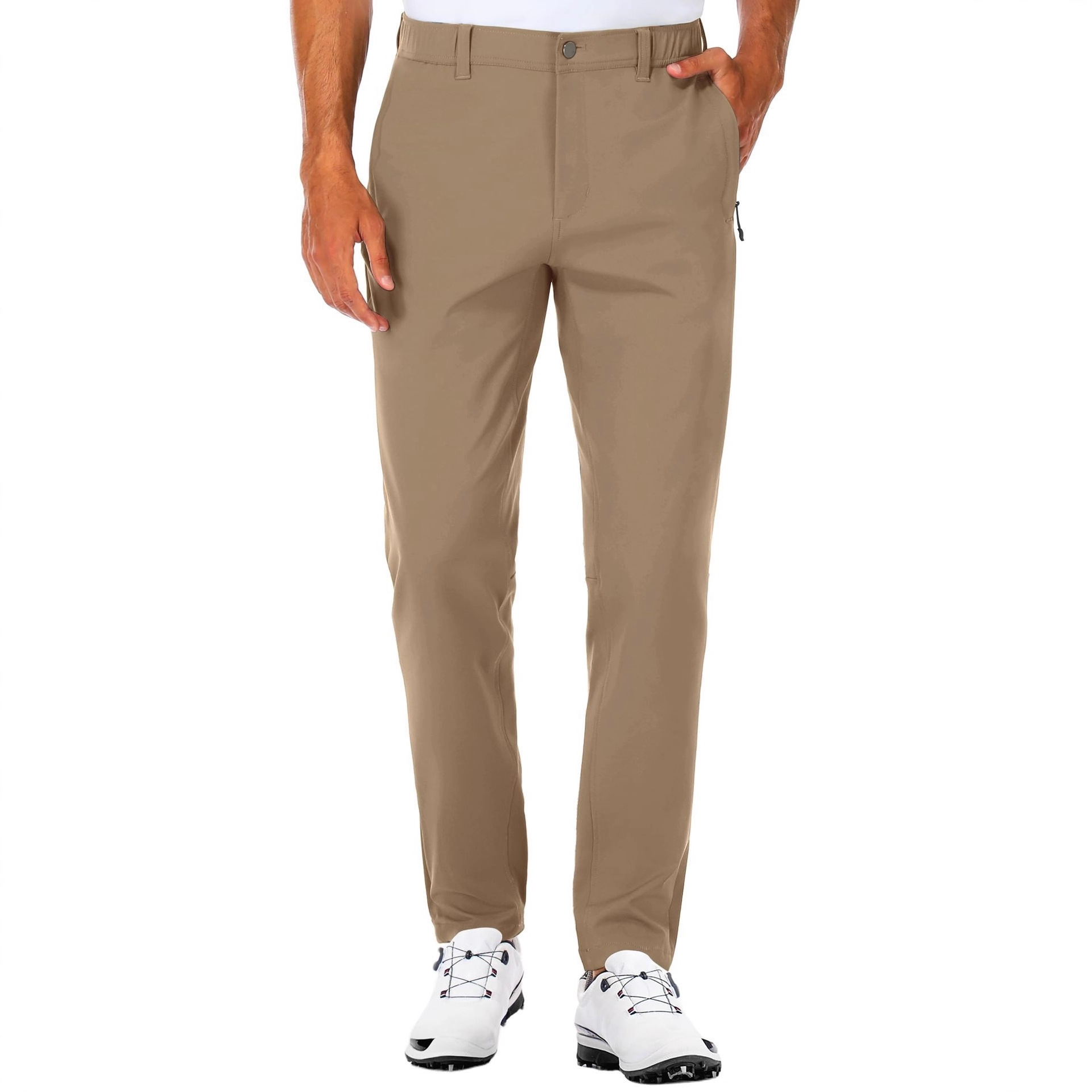 Cross-Border Amazon Men's Quick-Drying Elastic Slim Fit Golf Sports Trousers Outdoor Hiking Casual Trousers