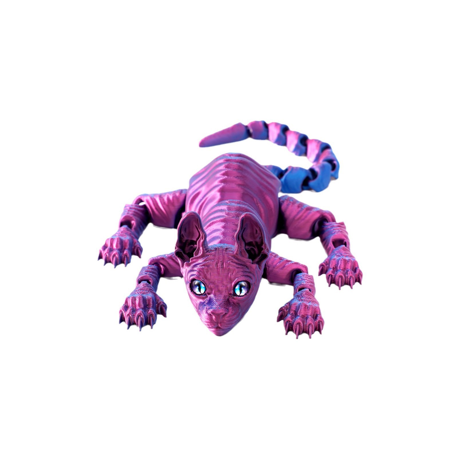 Impresión 3D Gato sin pelo Siamese adornos de gato Juguetes móviles Juguetes hechos a mano Juguetes impresos en 3D