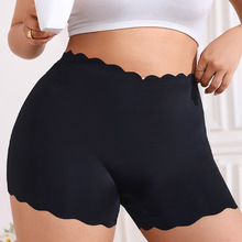 夏季跨境女士安全裤内裤女波浪边提臀透气防走光高弹打底裤不卷边