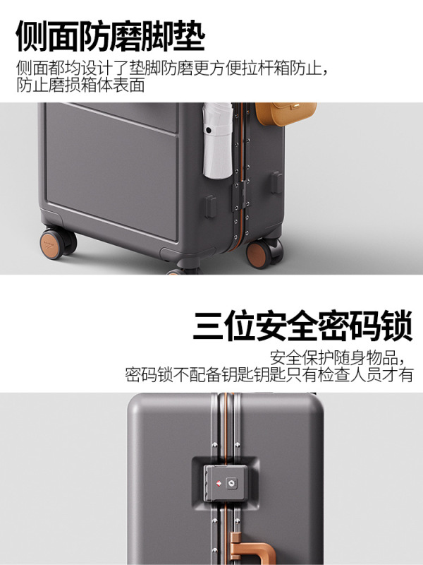 Reebok锐步铝框加厚拉杆箱26寸行李箱20寸登机箱旅行箱男女箱包|undefined