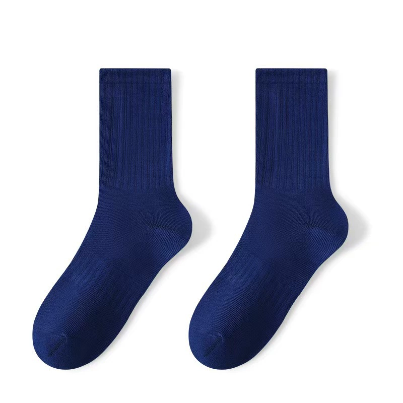 Хлопковые летние knee socks с антибактериальной нескользящей подошвой, середина длины, 6 цветовых вариантов