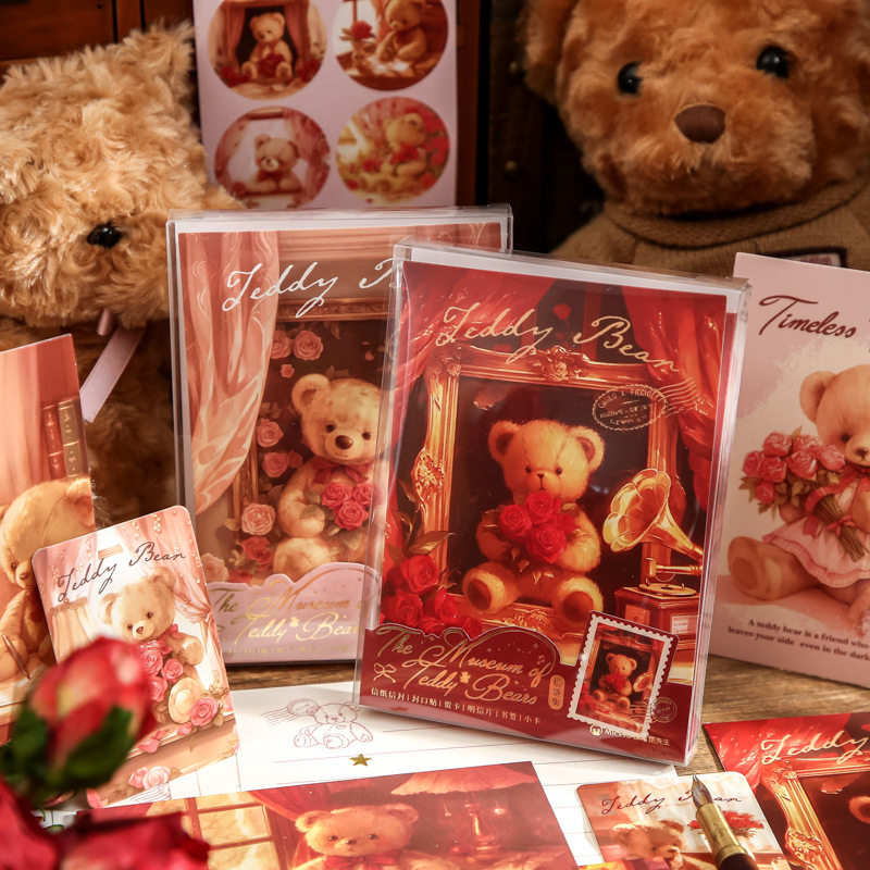 Mr. Paper Letter Collection Bear Romantic House Carta de valor alto original Sello de papel Pegatina de sellado Material de juego de membrete