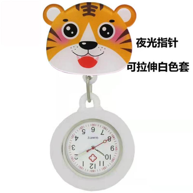 Reloj de enfermera de estiramiento multifuncional luminoso fuerte reloj colgante reloj electrónico digital retráctil de dibujos animados lindo clip cronómetro reloj de bolsillo