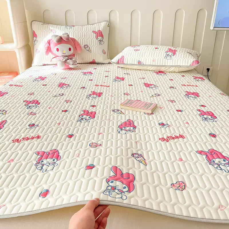 跨境HelloKitty卡通乳胶凉席三丽鸥可爱儿童库洛米冰丝软席空调席