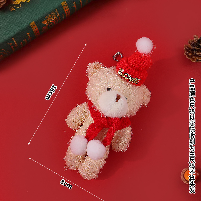 Scarf with letters, with little bears