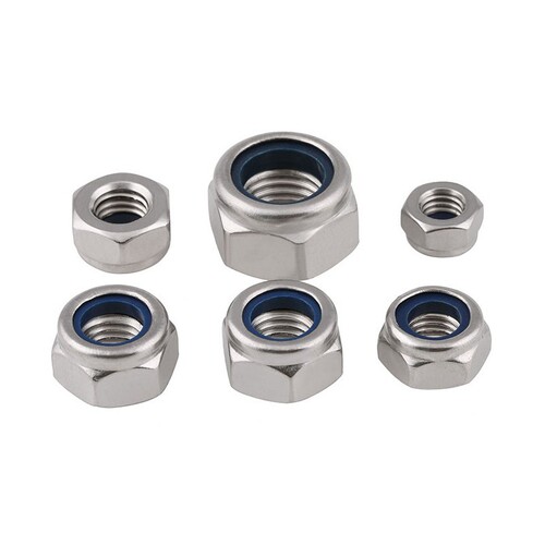 Manufacturer 304 stainless steel lock nut nylon anti-loosening lock nut anti-loosening self-locking nut DIN985