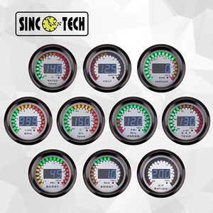 52mm Avtomobil Dəyişdirilmiş Aləti 12V Sürət Turbin Su/Yağ Temperaturu Yağ Təzyiqi Hava-Yanacaq Nisbəti Gərginlik Egzoz Temperaturu Ölçer